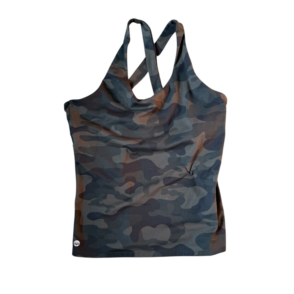 Senita Athletics Camo Tank Top in Black and Brown